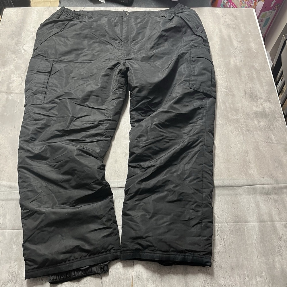 Sportcaster winter ski Snow Pants Mens 4XL Black Insulated Cargo Pockets